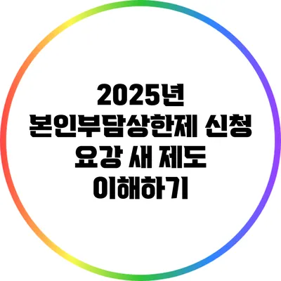 2025년 본인부담상한제 신청 요강: 새 제도 이해하기