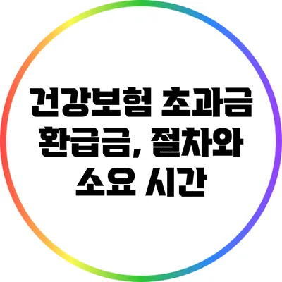 건강보험 초과금 환급금, 절차와 소요 시간