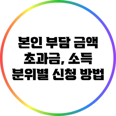 본인 부담 금액 초과금, 소득 분위별 신청 방법