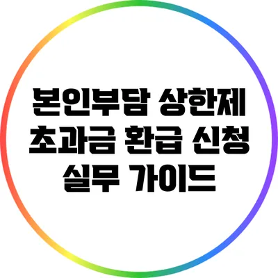 본인부담 상한제 초과금 환급 신청 실무 가이드