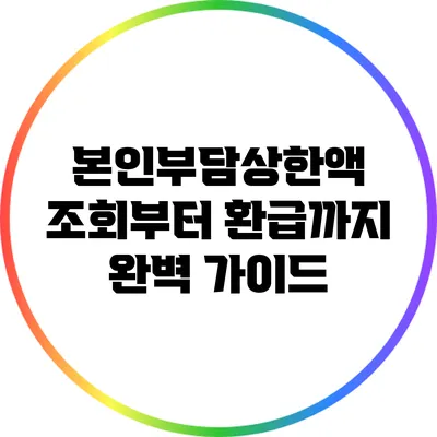 본인부담상한액 조회부터 환급까지 완벽 가이드