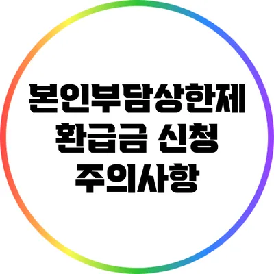 본인부담상한제 환급금 신청 주의사항