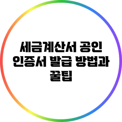 세금계산서 공인 인증서 발급 방법과 꿀팁
