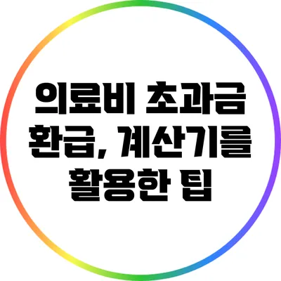 의료비 초과금 환급, 계산기를 활용한 팁