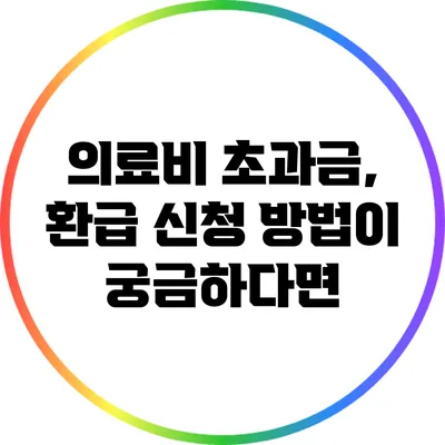 의료비 초과금, 환급 신청 방법이 궁금하다면?
