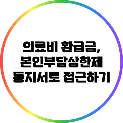 의료비 환급금, 본인부담상한제 통지서로 접근하기