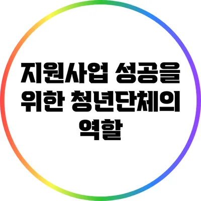 지원사업 성공을 위한 청년단체의 역할