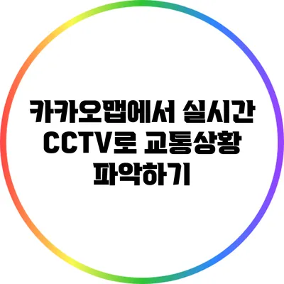 카카오맵에서 실시간 CCTV로 교통상황 파악하기