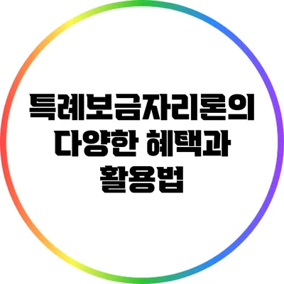 특례보금자리론의 다양한 혜택과 활용법