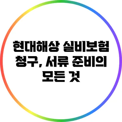 현대해상 실비보험 청구, 서류 준비의 모든 것