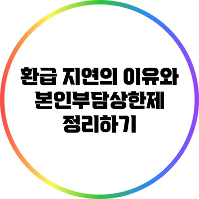 환급 지연의 이유와 본인부담상한제 정리하기