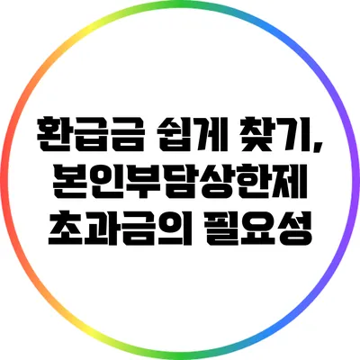 환급금 쉽게 찾기, 본인부담상한제 초과금의 필요성