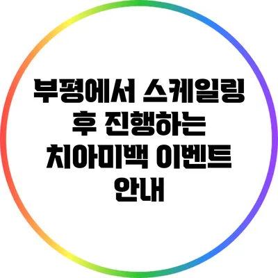 부평에서 스케일링 후 진행하는 치아미백 이벤트 안내