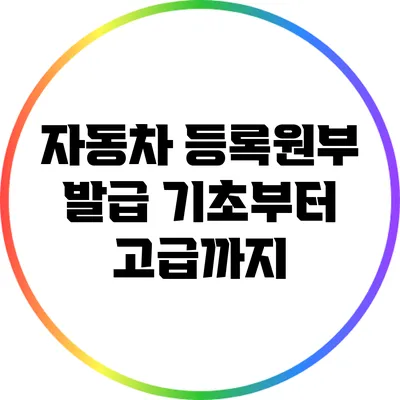 자동차 등록원부 발급 기초부터 고급까지