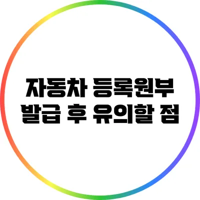 자동차 등록원부 발급 후 유의할 점