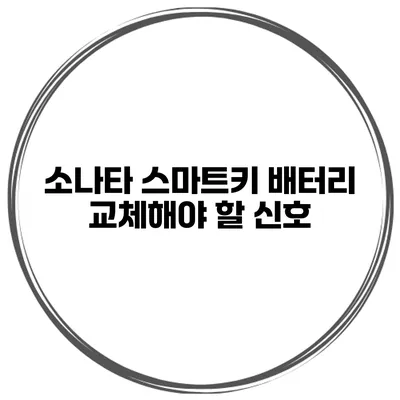 소나타 스마트키 배터리 교체해야 할 신호